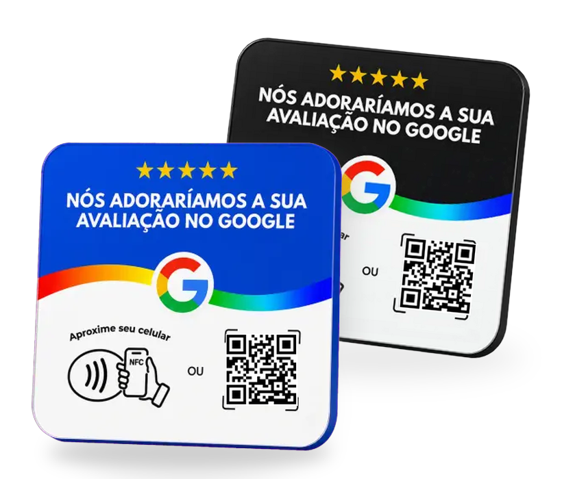 Placas Inteligentes Nolei Phygital 3D - Azul Royal e Preto Luxo
