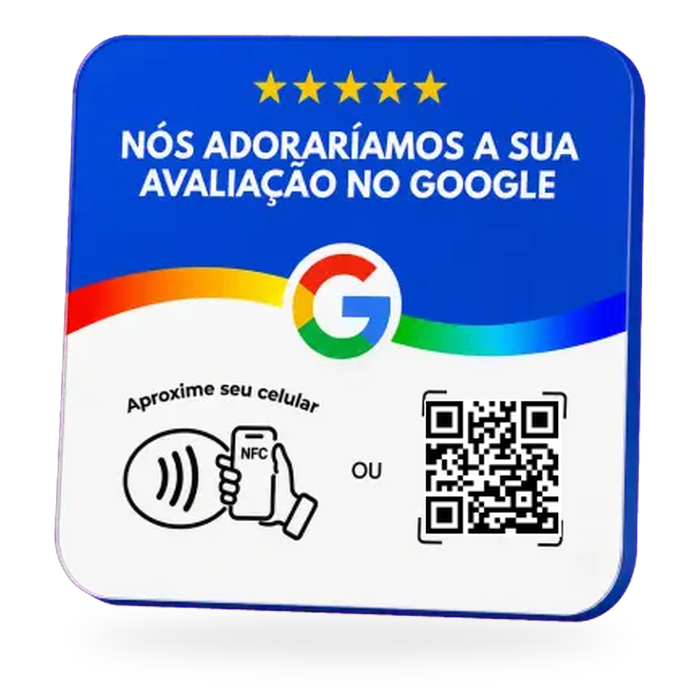 Placa Phygital 3D Modelo Azul Royal